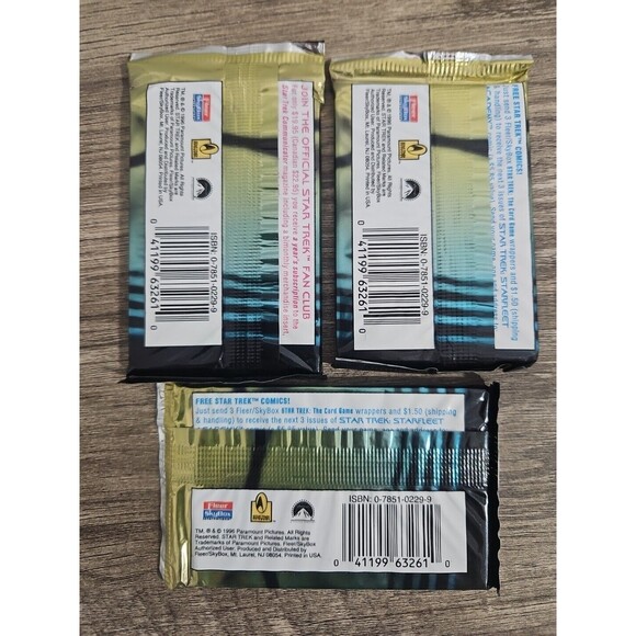 Star Trek The Card Game 1996 Vintage Skybox 3 Booster Packs - Picture 4 of 4